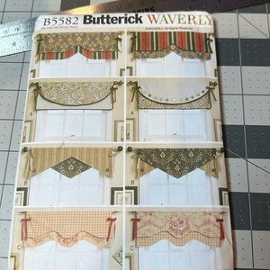 Butterick B5582 Sewing pattern for window valences
